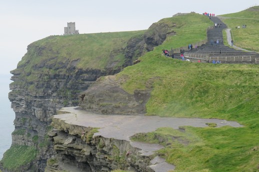 O’Brien’s Tower (top left, viewing platform and steps is middle right)