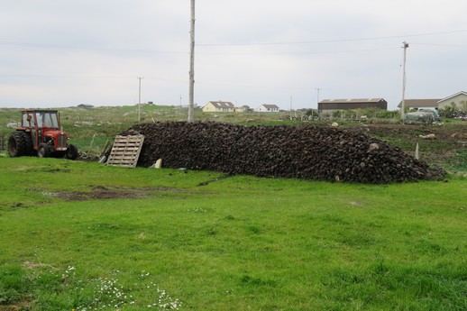 Piles of peat